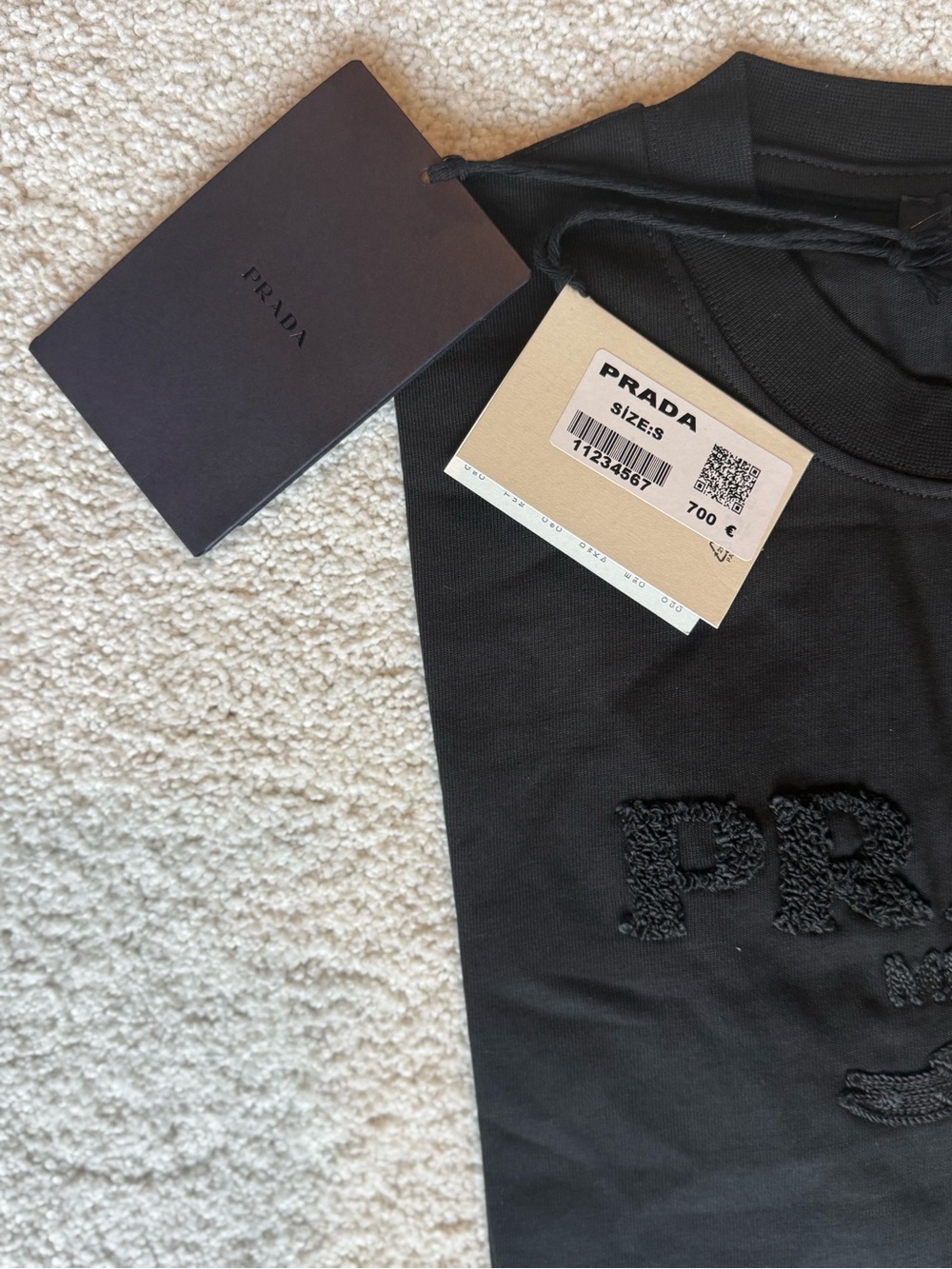 Prada Cotton Jersey Embellished Mens Tee MSRP 700 Euro - Picture 4 of 6